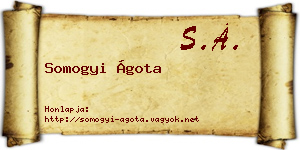 Somogyi Ágota névjegykártya